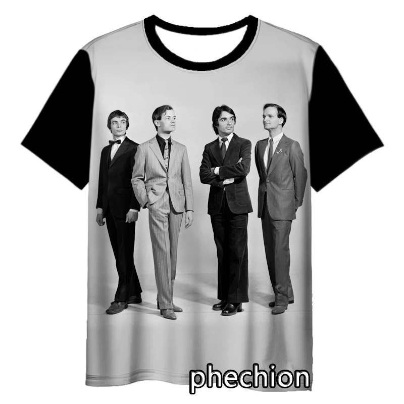 phechion New Fashion Men/Women Kraftwerk Rock 3D Print Short Sleeve T-Shirt Casual Hip Hop Summer T Shirt Tops S218