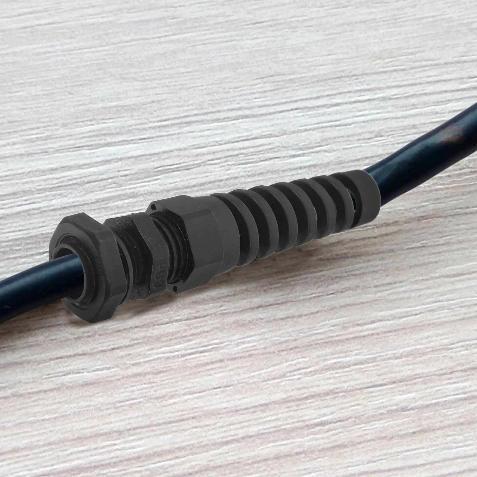 

10Pcs Strain Relief Cable Gland Waterproof Nylon Cord Grip Adjustable Spiral Connector Joints for Industrial Automotive Marine