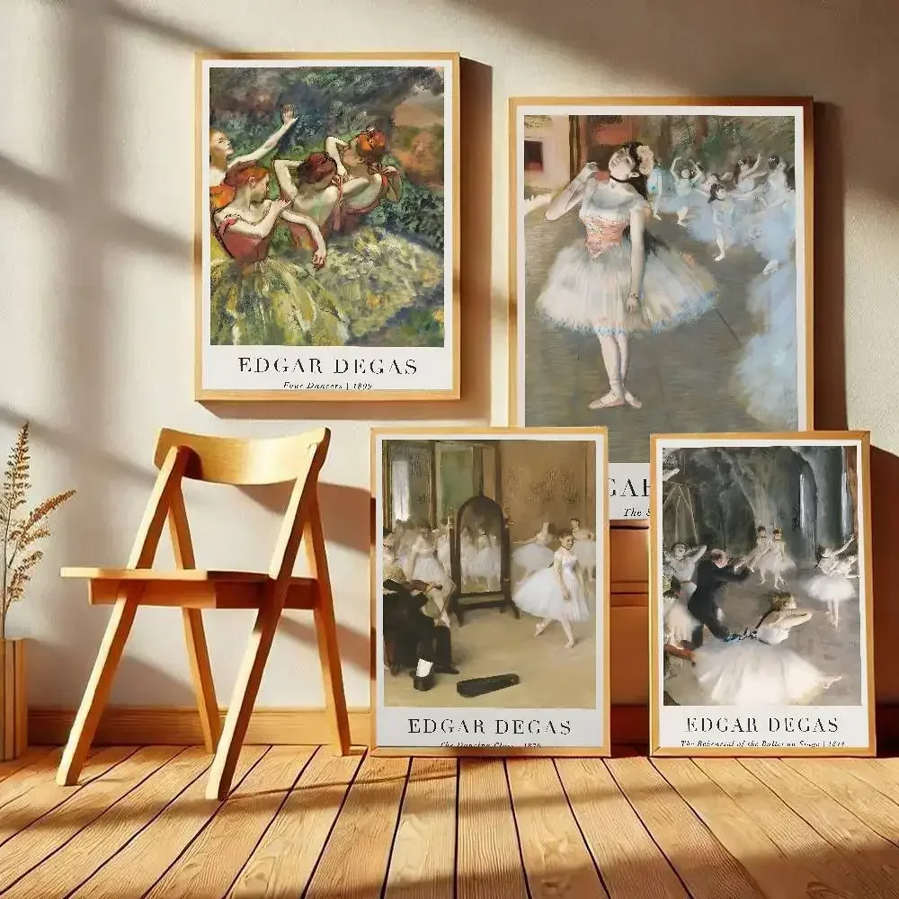 Impressionist Masterpiece Edgar Degas Ballerina Dancer Classic Vintage