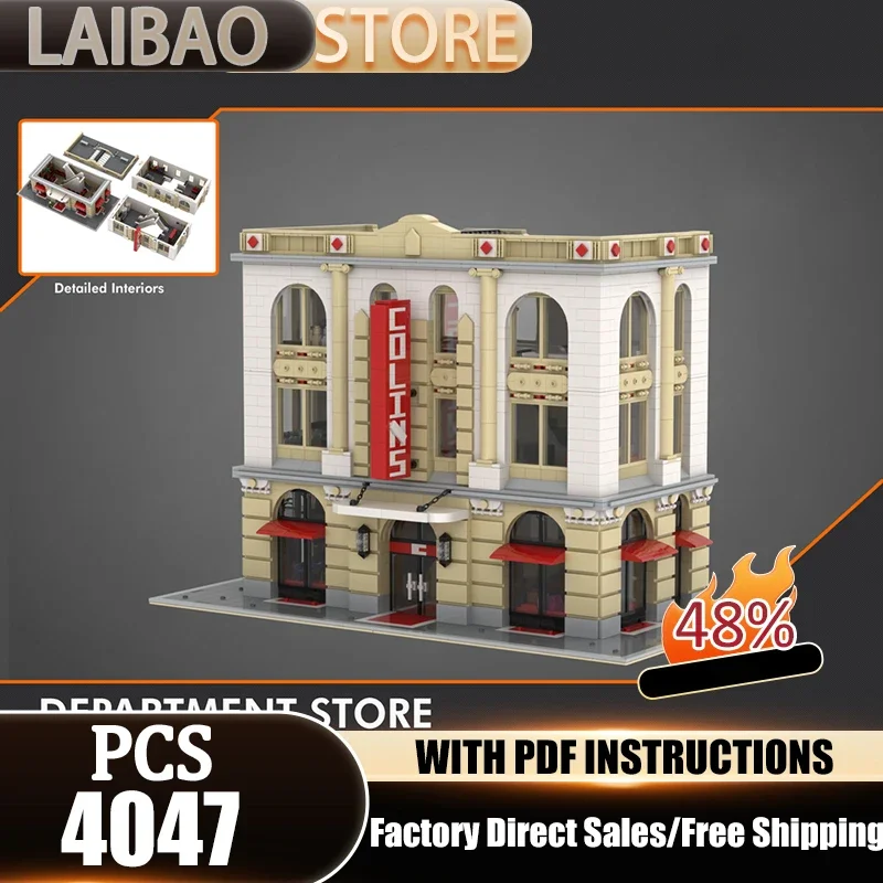 Street View Model Moc Building Blocks Department Store Model Technology Brick DIY Assembly Construction Toys Holiday Gifts