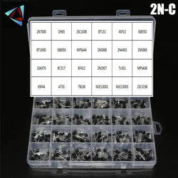 2N-C 24Values TO-92 Transistor Assortment Assorted Kit Each TL431 2SA970 KSP13 KSP44 MJE13001 MJE13003 MPSA06 2N4403