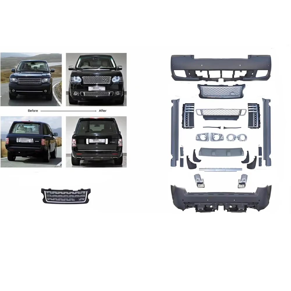 Autobiography Style Full Conversion Body Kit Front Bumper Rear Diffuser Fit 2005-2012 Range Rover Vogue L322