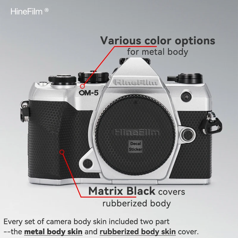 Hinefilm Skin for Olympus OM5II Camera Decal Skins For Olympus OM-5 MARK II Camera Skin Protector Wrap OM-5M2 Camera Cover Skin