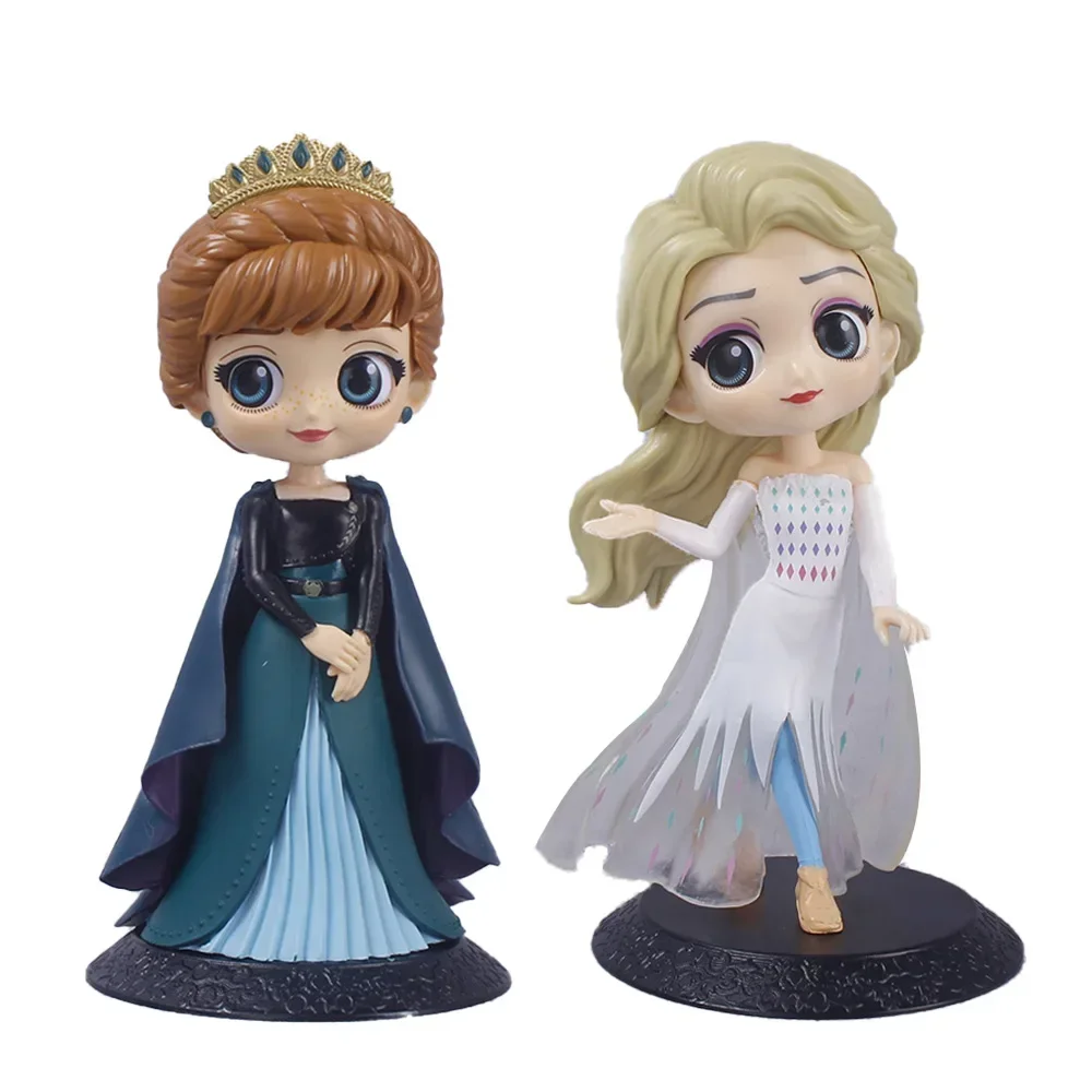 Frozen Elsa Anna Princess Action Figures Toys 15CM PVC Model Doll Collection Figurine Toy Model for Girls Children Gift