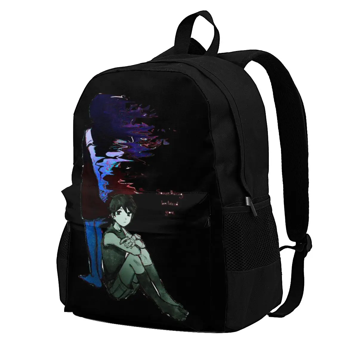 Omori Some Thing Behind You Backpacks Video Game Breathable Streetwear Polyester Backpack Cycling Youth Bags