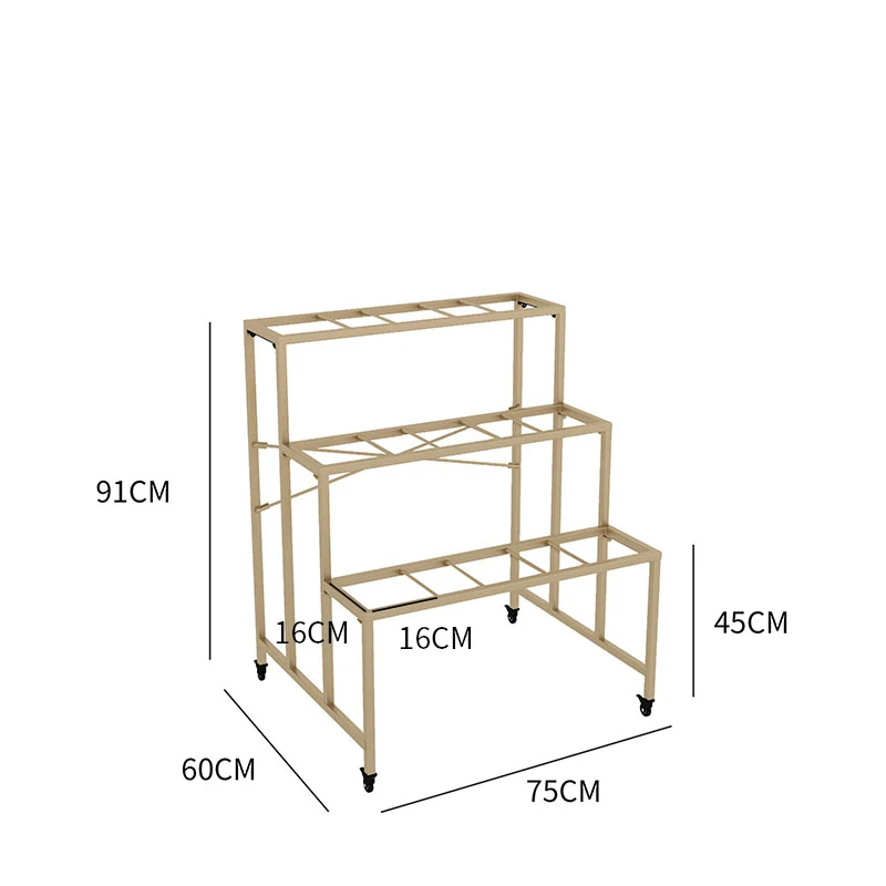 

Stall movable ladder multi-storey flower shop flower stand wrought iron flower fake