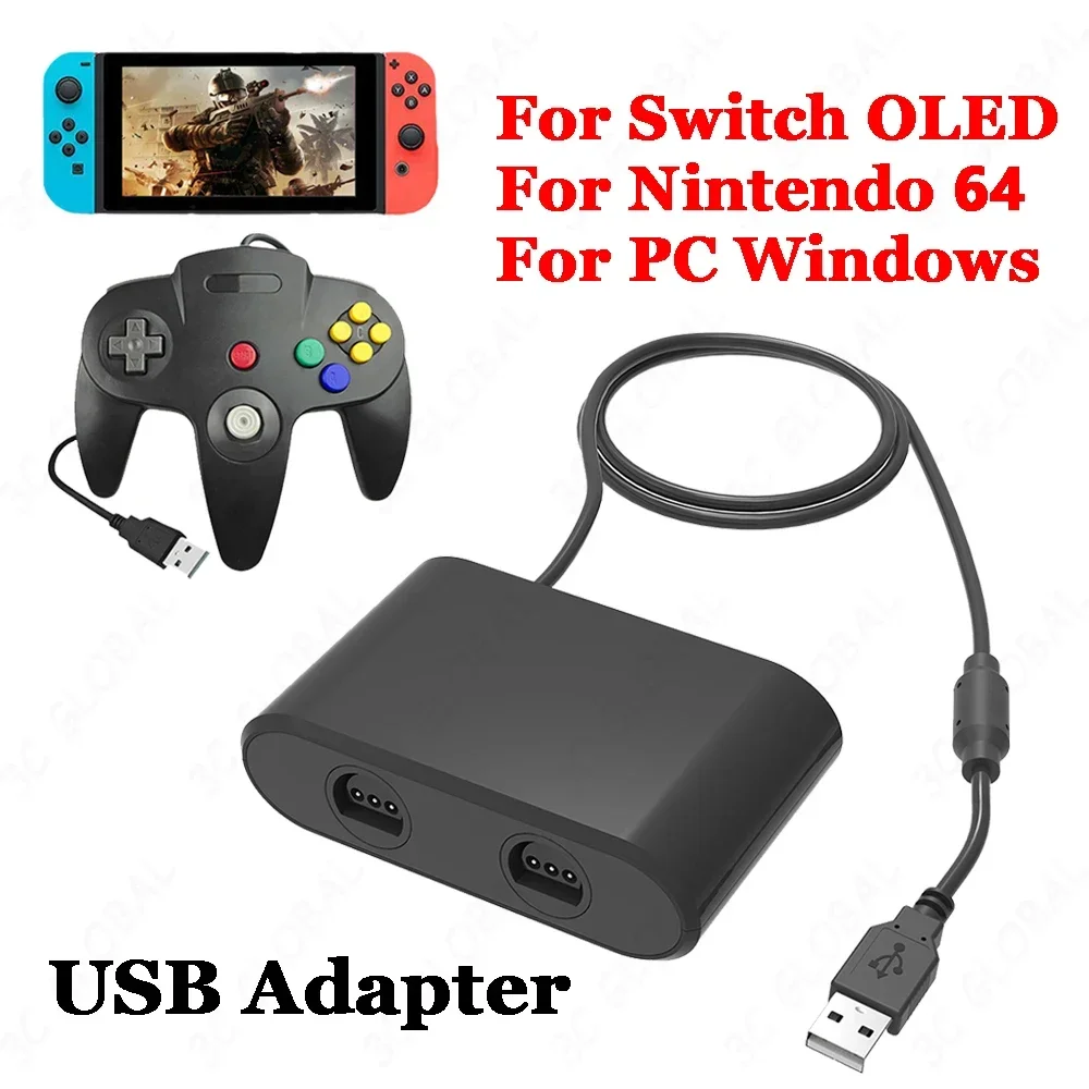 

USB Adapter Converter For Nintendo Switch 64/Switch OLED Controller Adapter Gamepad Gaming Converter Adapter For N64 PC Windows