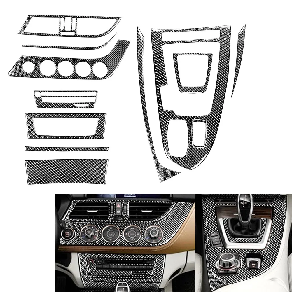 12 STUKS Koolstofvezel Auto Middenconsole Versnellingspook Panel Kit Cover Trim Interieur Decoratie Voor BMW Z4 E89 2009-2016 LHD Alleen