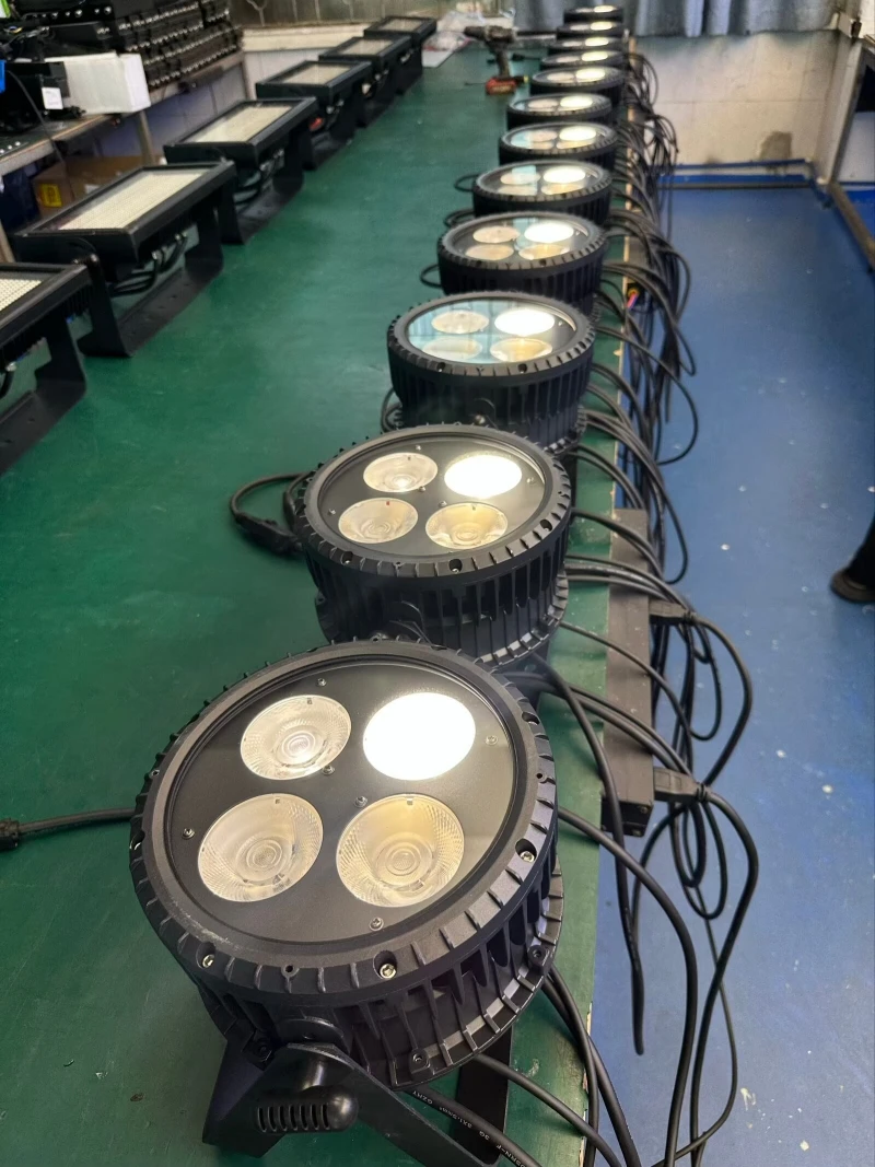 6 pieces warm white cool white 2in1 waterproof cob par light with dmx 200w outdoor led par strobe stage light
