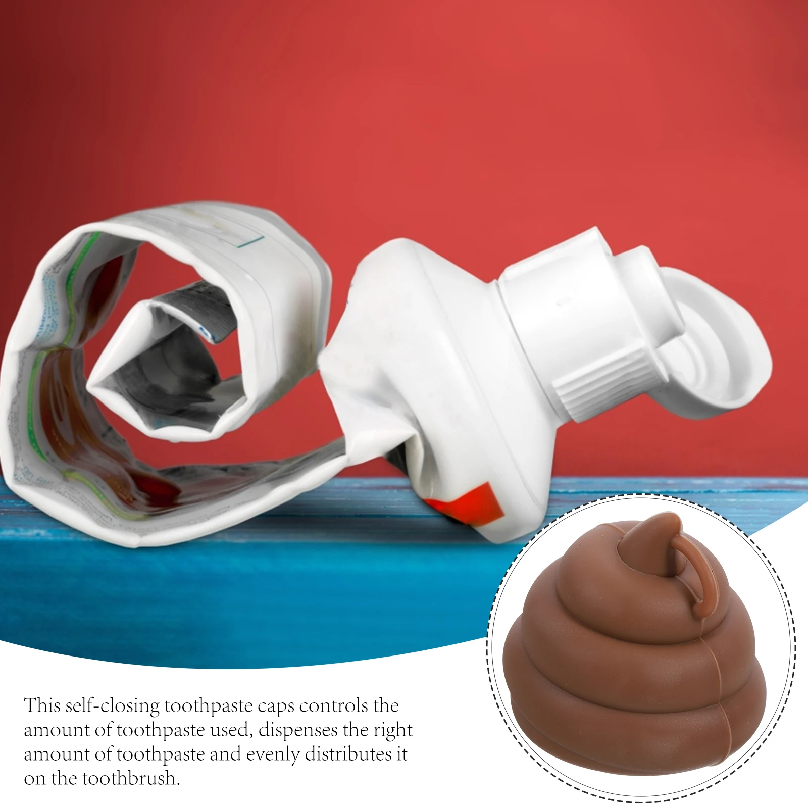 

Bathroom Dustproof Self-sealing Toothpaste Cover Tube Squeezer Funny Cap Handheld