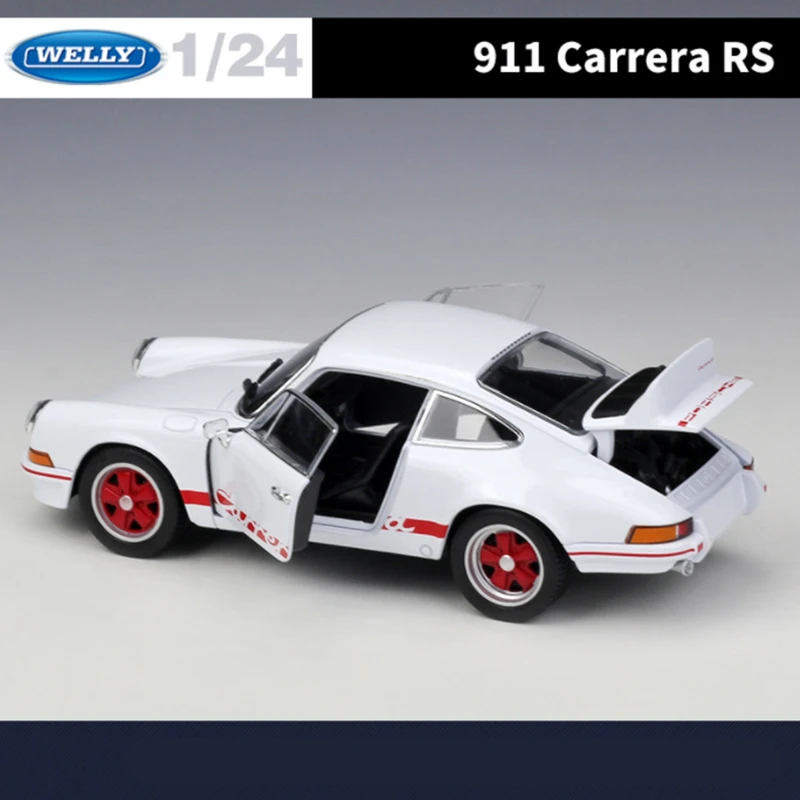 WELLY 1:24 Porsche 911 Carrera RS Alloy Sports Car Model Diecast Metal Toy Classic Racing Car Model Simulation Toy Gift