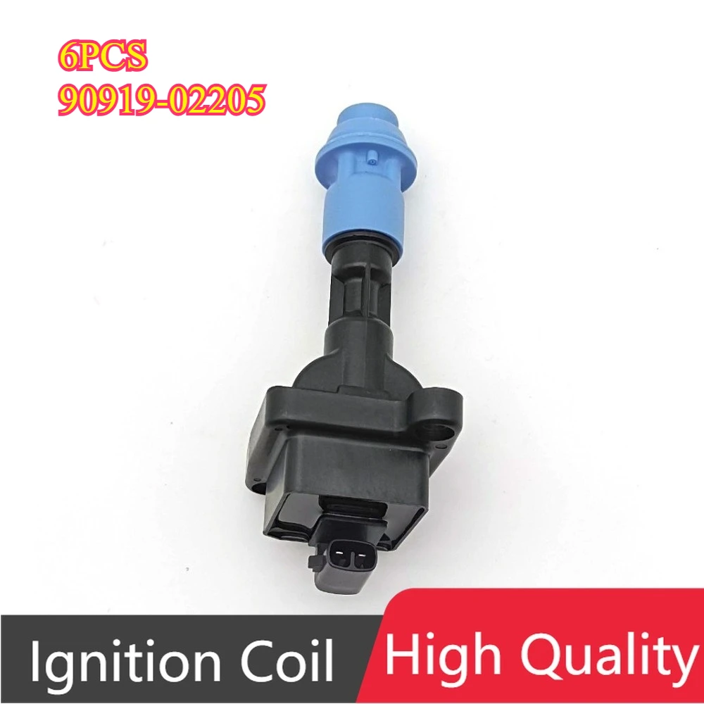 

6Pcs 90919-02205 9091902205 90919-03002 9091903002 UF386 C975 Ignition Coils for Toyota Supra JZA80 2JZGTE 3.0L 6Cyl 1993-1998