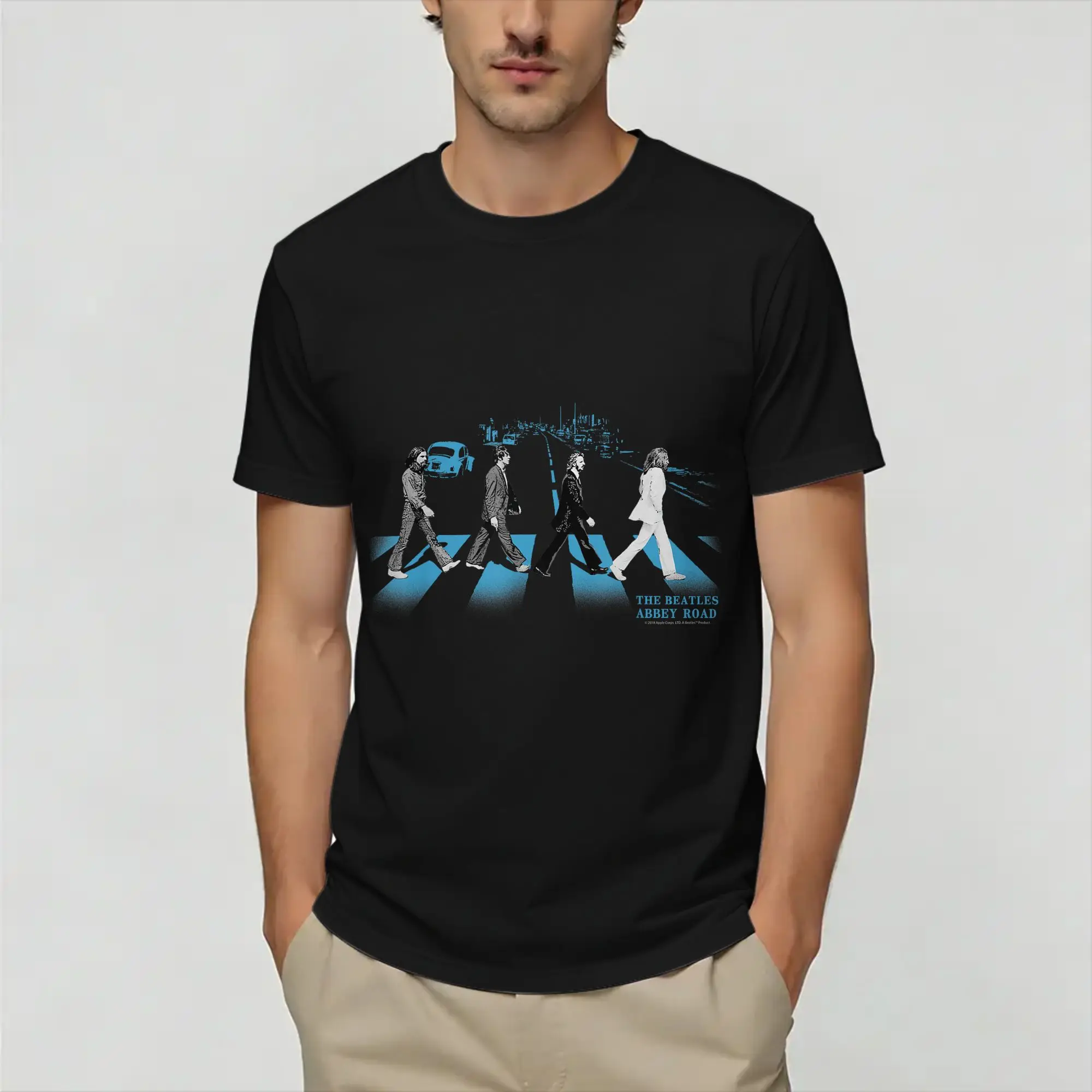 T-The Beatles  T-Shirts Men  Novelty Cotton Tees Round Neck Short Sleeve T Shirt Plus Size Clothing