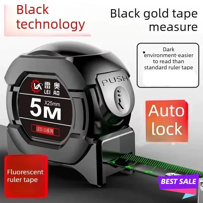 Steel Tape Measure 7.5M Fluorescent Thickened Wide Tape High Precision Wear Resistant Portable Construction Measuring Tool