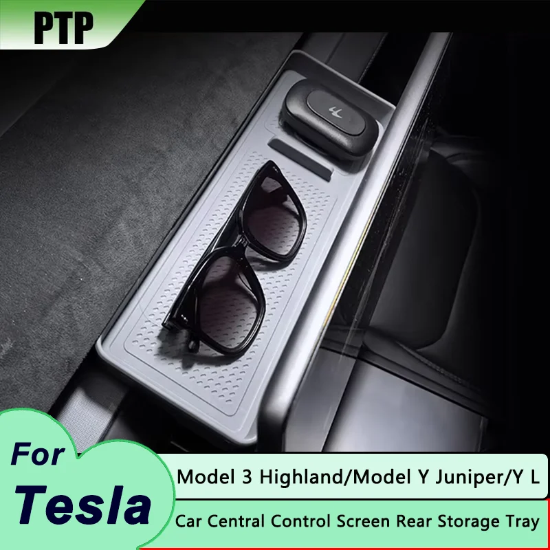 

Tesla Model 3/Y Dashboard Storage Box Central Control Screen Rear Tray Accessories Compatible with Highland Juniper 2025 2026