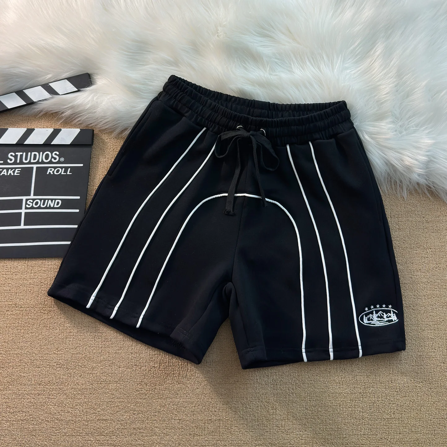 

Дышащие спортивные шорты для фитнеса и баскетбола, мужские повседневные спортивные шорты свободного кроя, летние удобные шорты из смеси полиэстера и хлопка