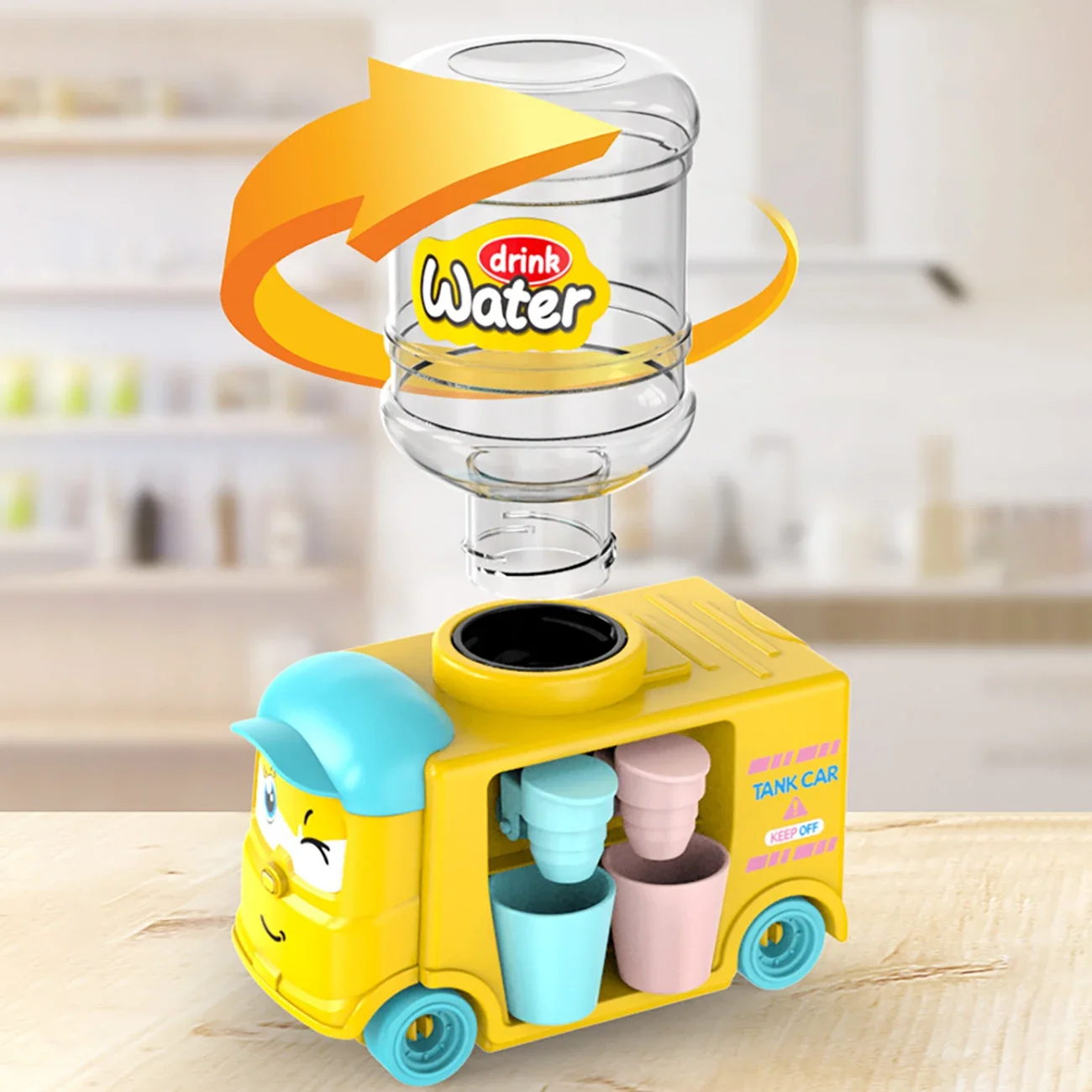 1pc carino rosa blu acqua fredda/calda succo di latte fontana da bere simulazione cucina mini bambini doppio distributore di acqua giocattoli