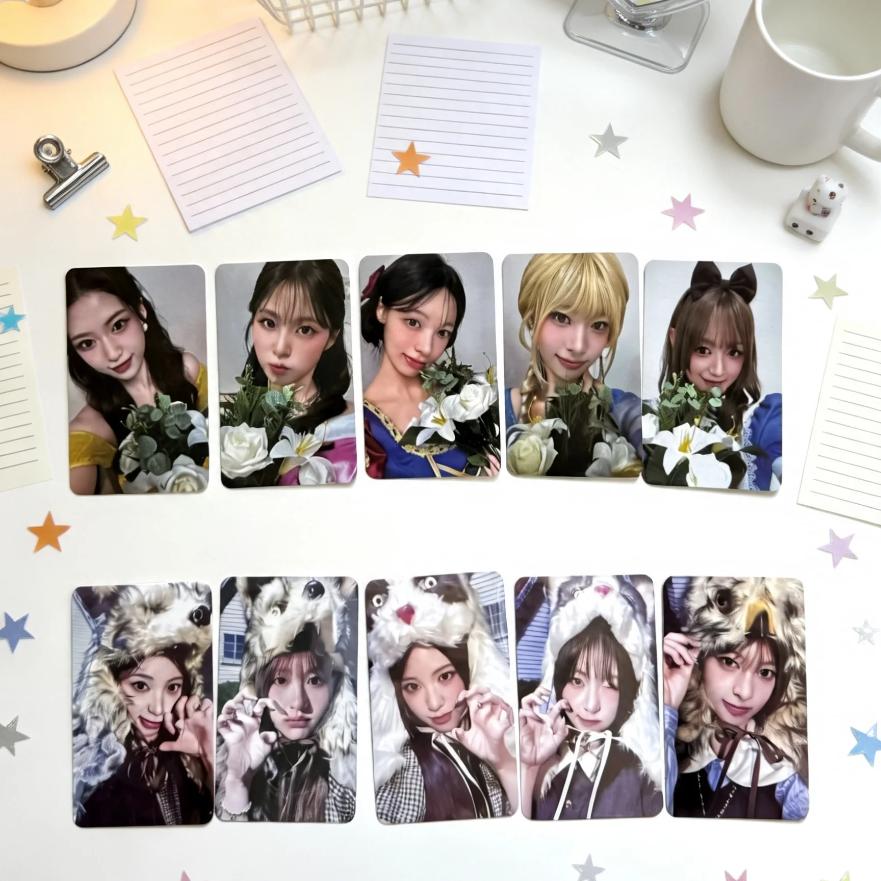 Idols RESCENE Photocards Special Cards ZENA WONI Album Cards Desk Decor Cards Fans Collection Gift
