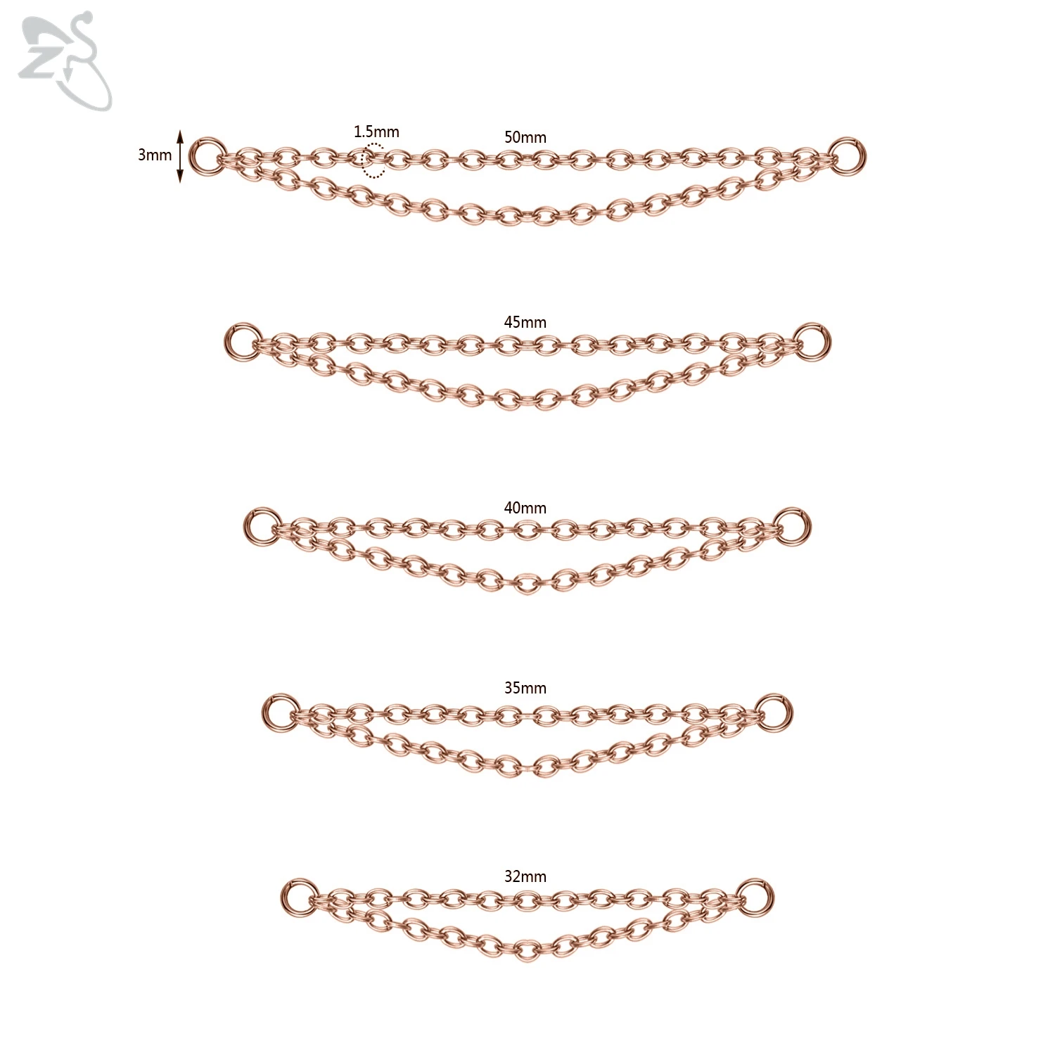 Gold Color Stainless Steel Nose Chain, Gift