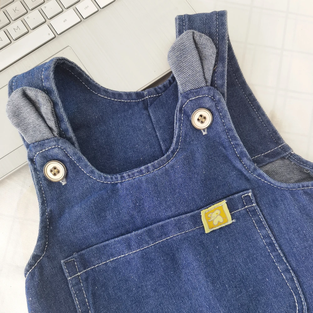 DIIMUU Toddler Baby Cartoon Clothing Kids Boys Overalls Girls Denim Pants Casual Dungarees Long Trousers Fashion Rompers 1-4T