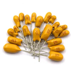 10PCS Into the tantalum capacitor bile capacitance 16 v/v / 25 to 35 v / 50 v 10 uf uf / 22/33/47/100 106/474 k