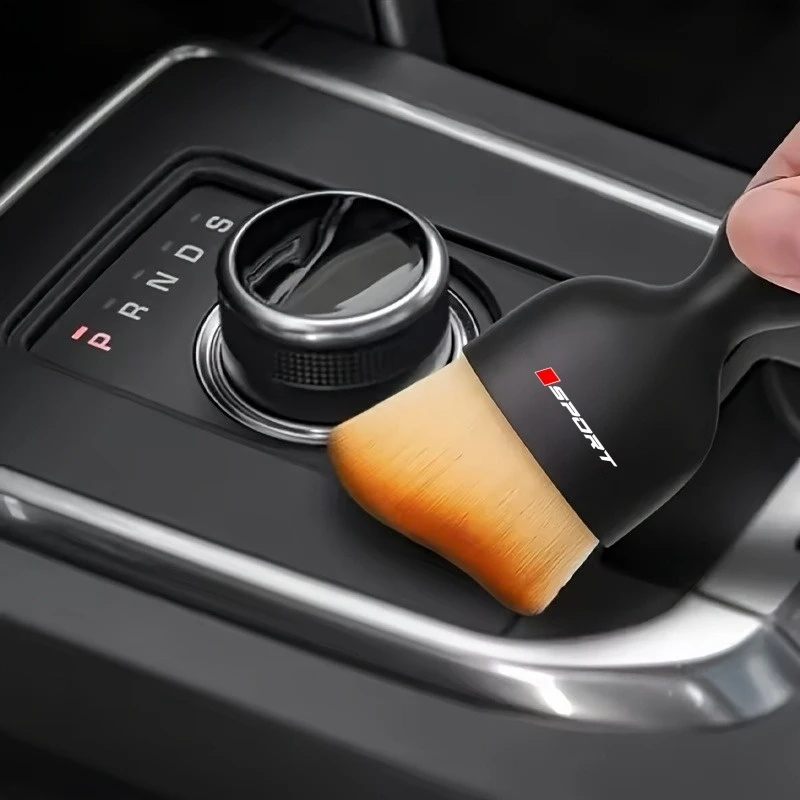 Upgraded sports model with curved brush head design，Fits the car's air vent、Gear shift slot、Dashboard gap curvature，Easy to clea