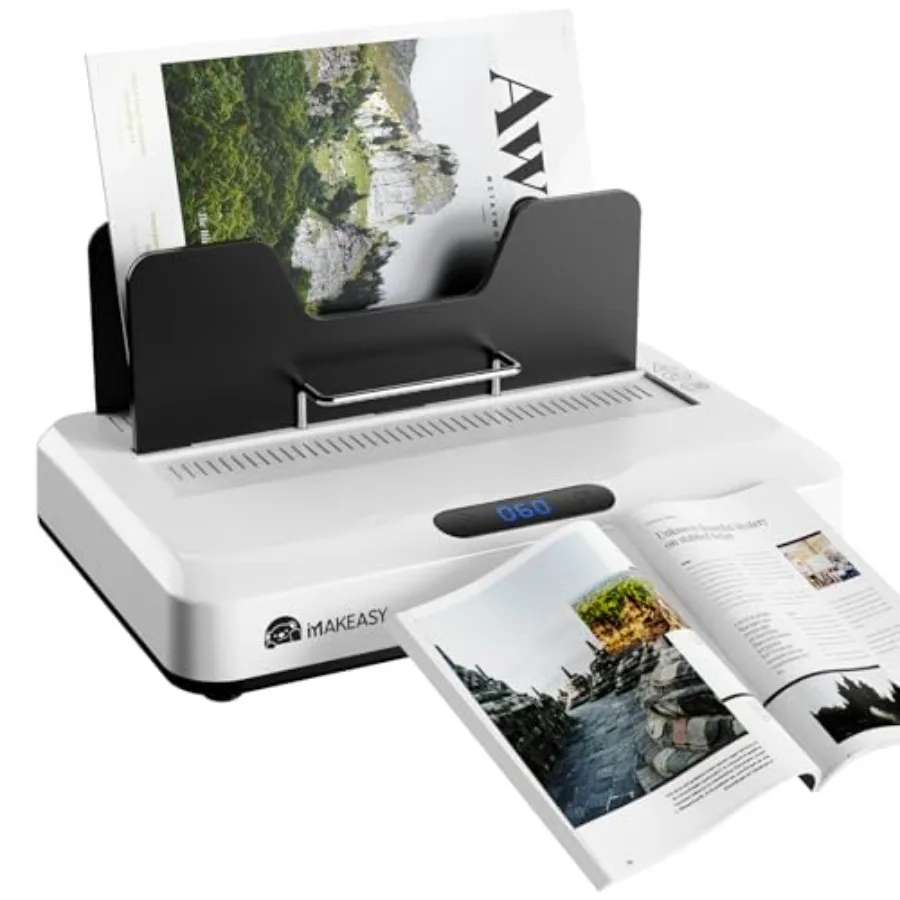 

Electric Thermal Binder 500 Sheets Capacity with 10PCS Binding Covers A4/A5/Letter Size Documents Digital Touch Panel Air Cooli