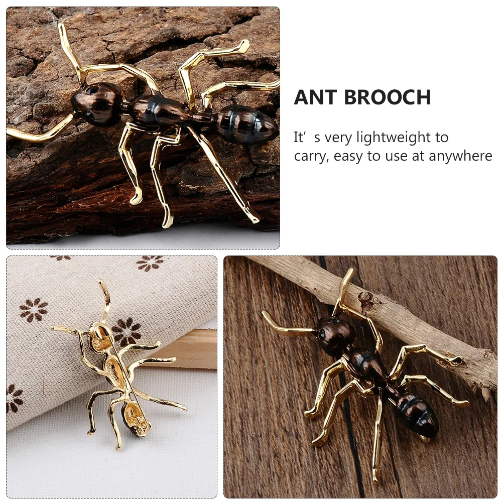 

Elegant Brooch for Women Metal Alloy Ant Shape Clothes Brooch Pin Badge Accessory for Dress Hat Bag Jacket Outfit