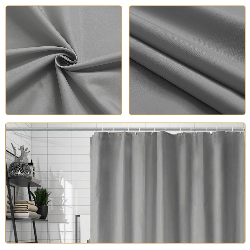 

Shower Curtain Bath Mat Bathroom Rug Door Mat Tub Quilt Wall Cover Decor Polyester Grey Rack