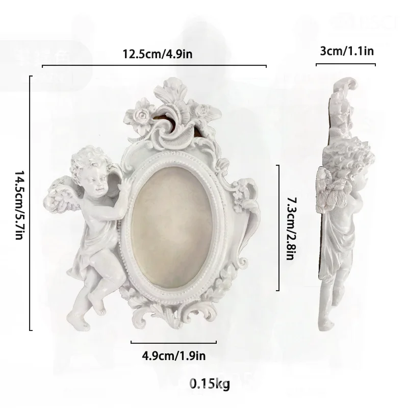 

Cute Angel Resin Ornaments Victoria Style European Jewelry Photo Props Gold Silver White Natural Resin Pendulum