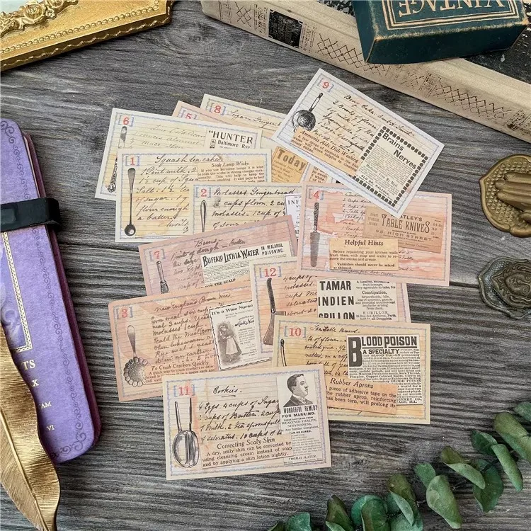 Vintage English Chapter Stickers TN Material DIY scrapbooking junk journal base collage happy plan gift decoration material