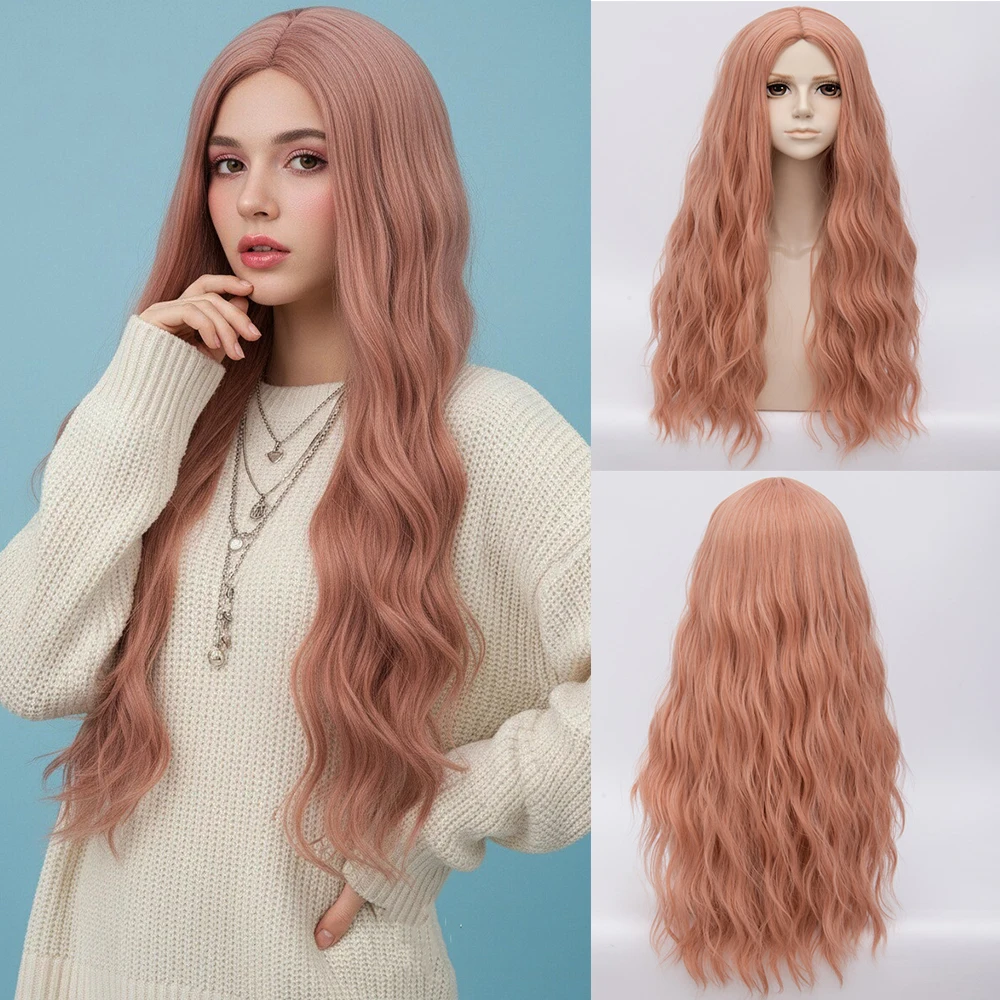 

Синтетический длинный вьющийся парик Лолиты из тонкого ротанга с челкой для женщин, косплей, рождественская вечеринка, реалистичные искусственные волосы, жарка Re