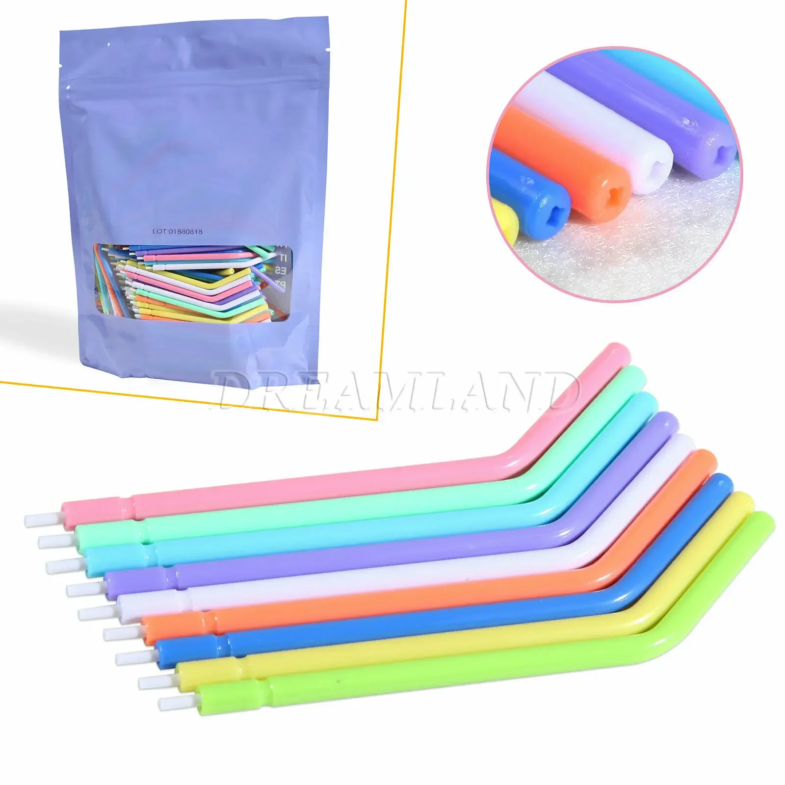 1Packs/250PCS Dental 3-Way Air Water Syringe Disposable Spray Tips Triple Nozzles Tubes