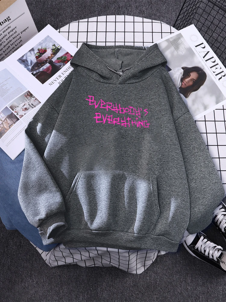 Everybody'S Alles Kreative Schrift Frauen Hoody Mode Qualität Streetwear Beiläufige Lose Sweatshirt Trend Ästhetischen Weiblichen Schweiß