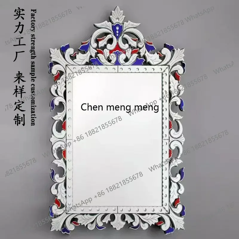 A17 Advanced makeup mirror Girls remodeled bathroom European butterfly home wall round