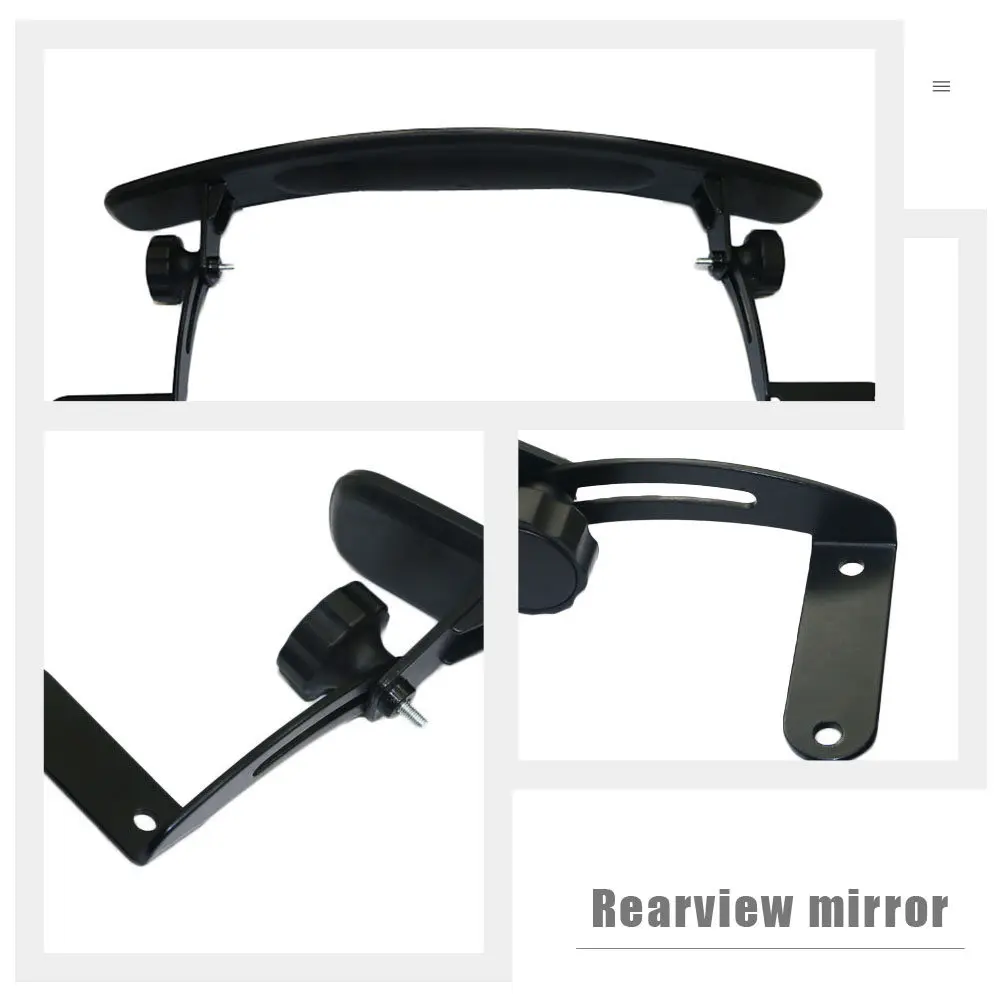 

1Set Wide Angle Rear View Mirror Golf Cart Mirror Clear ABS Glass Stable Installation Adjustable Professional Car Replacement