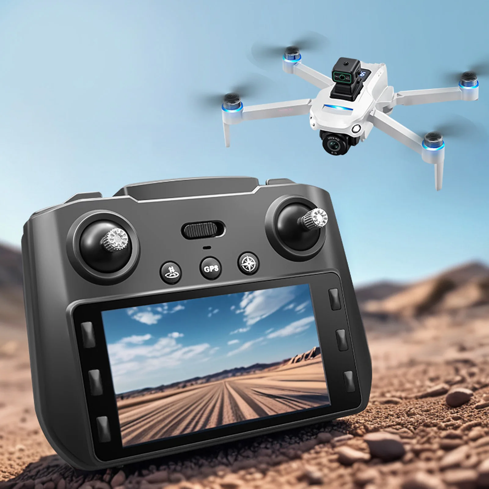 

Drone Dual Camera APP Control LCD Display Remote Control Intelligent Obstacle Avoidance WIFI 5G RC Quadcopter