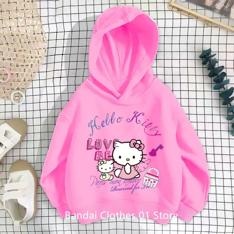 

Hello Kitty Hoodie Kids Clothes Girls Clothing Fashion Baby Boy Clothes Autumn Warm Sweatshirts Kids Tops Fashion Streetwear