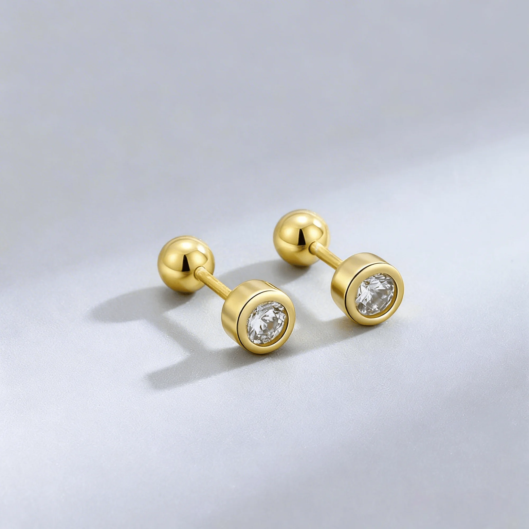 Super Mini 2-5MM CZ Edelstahl Push-Back Piercing-Knorpel-Ohrstecker-Set für Männer und Frauen, zarter romantischer Schmuck, neu. – Detail 6