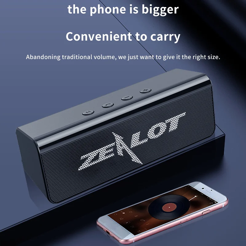 Zealot 屋外ポータブル サブウーファー ワイヤレス スピーカー、TWS