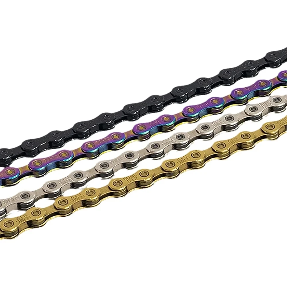 Corrente de bicicleta YBN / SUMC, velocidade 8S, 9S, correntes de bicicleta de estrada MTB, cinza, prata, 114 L, 120 L, 126L, ZR-CHAIN, nova