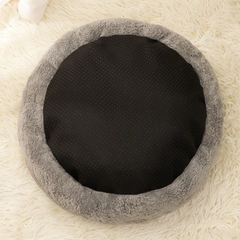 Winter Round Cat Beds Warm Comfortable Cats House Non-slip Soft Dog Cushion Breathable Sleeping Basket for Small Pets Supplies