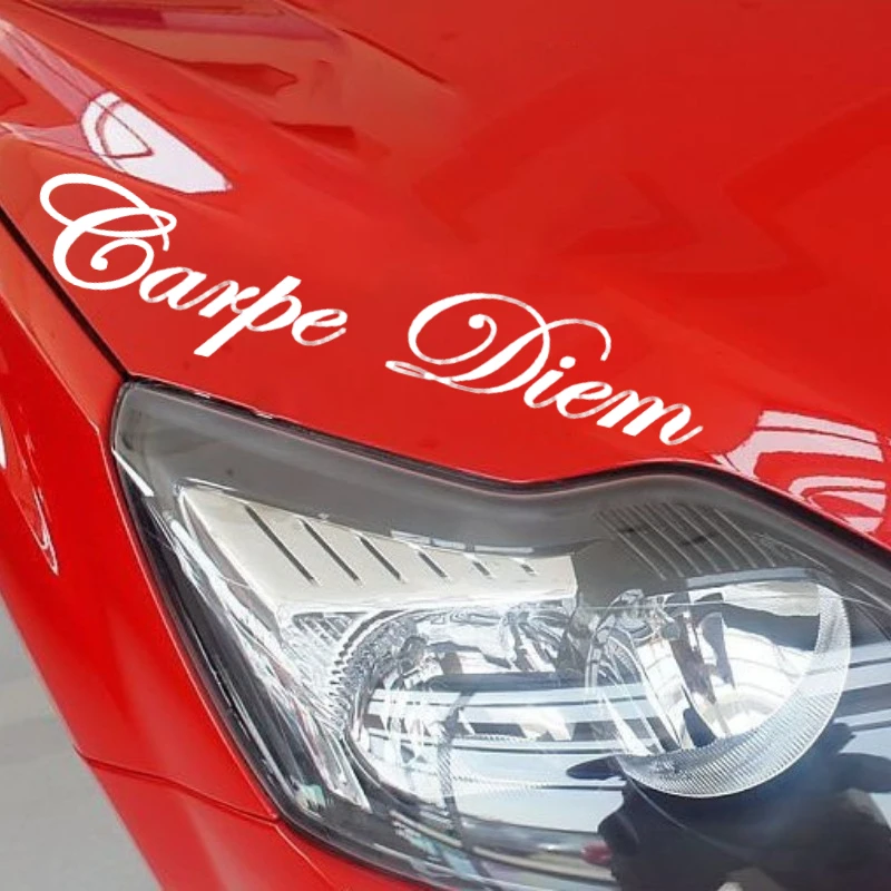 White Cursive Removable Vehicle Decor for Car Hood Window Body SUV Truck Motorcycle Surface