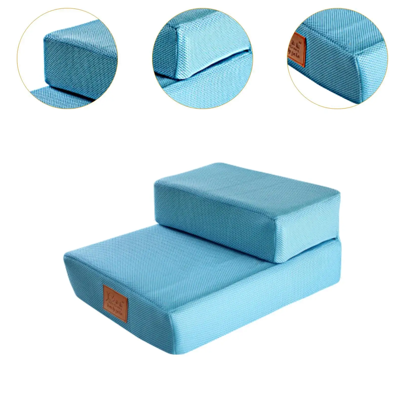 Afbeelding 6: 2-stappen hondentrappen voor hoog bed Comfortabel antislip Lichtgewicht huisdiertrappen Binnengebruik Hoog bed Klimmen voor katten Kleine huisdieren