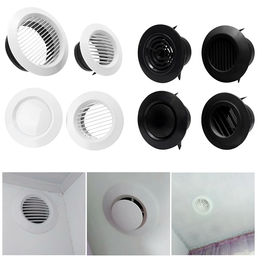 75/100/150mm Ducting Ventilation Grilles Air Vent Cover Extract Valve Grille Durable Air Circulation Vents Cap Home Decoration