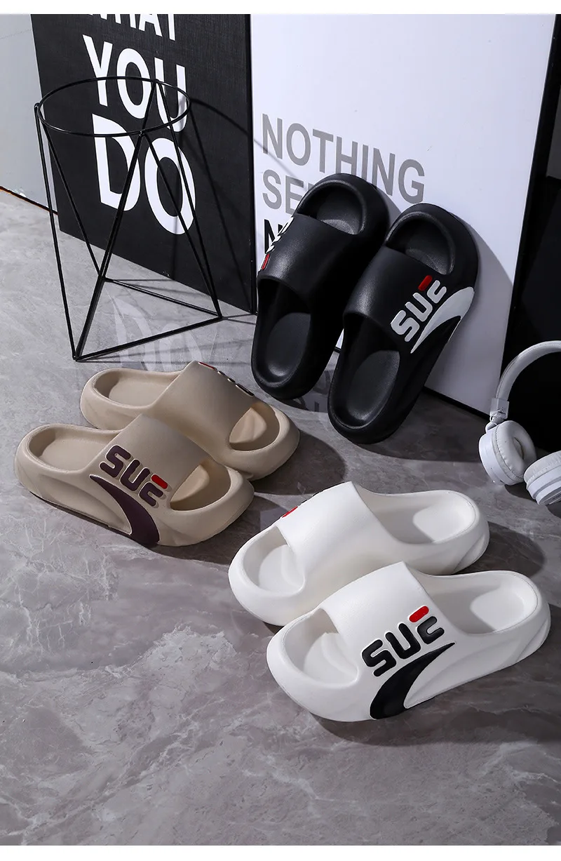 Sommer-Slipper für Herren – Neue rutschfeste Hausschuhe mit dicken Sohlen für Innen- und Außenbekleidung, Zuhause, Badezimmer und Sport – Detail 10