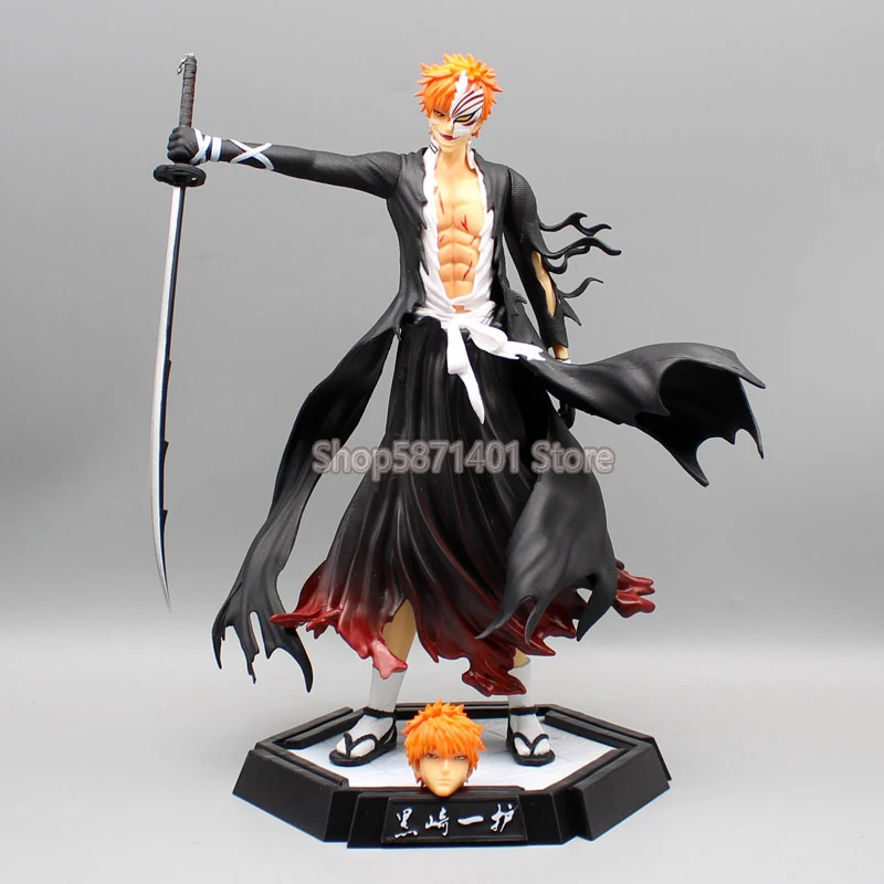 31cm Anime BLEACH Figures Kurosaki Ichigo Action Figures Bleach Thousand Year Blood War Falling Sword PVC Model Collection Toys