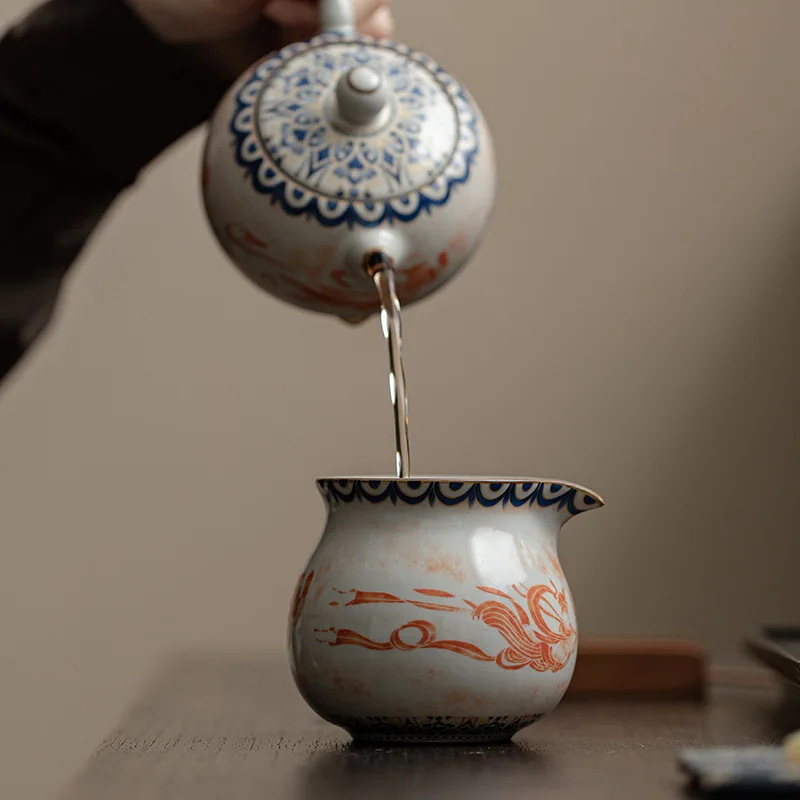 Jarra Gong Dao Bei de Cerámica Estilo Dunhuang Kweichow Moutai, Imitación de Cerámica Song Ru, Dispensador de Té para el Hogar