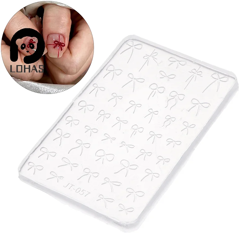 

1 шт., милый бант, 3D рельефы, силиконовые аксессуары для ногтей, форма для маникюра, форма для резьбы, шаблон «сделай сам»