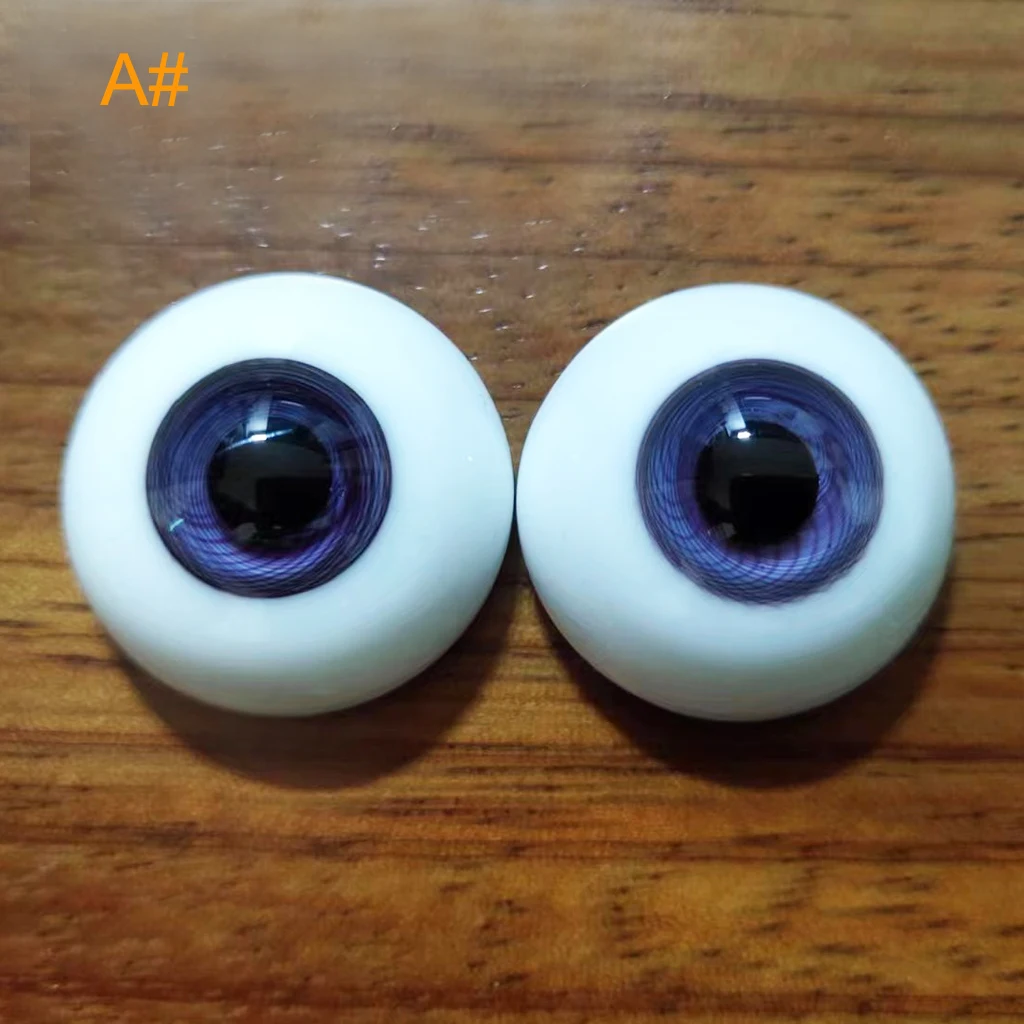 [wamami] 24mm Purple/Blue Glass Eyes Eyeball BJD Doll Dollfie Reborn Making Crafts